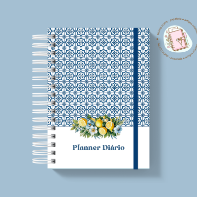 Planner Diário Blue Mosaic