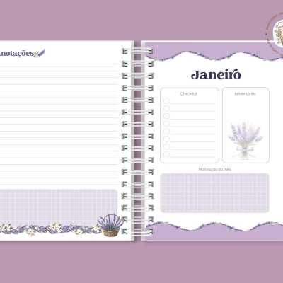 Agenda A5 Sonhos De Lavanda