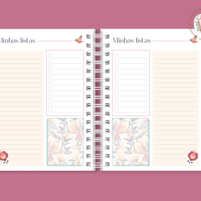 Planner Birds And Flowers