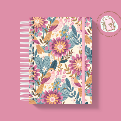 Caderno Birds And Flowers