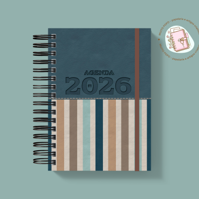 Agenda Azul com Riscas 2026