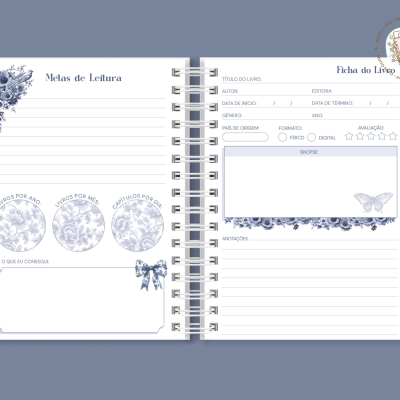 Caderno Leitura Majestade Azul