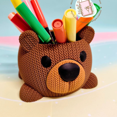 Porta Canetas — Ursinho Caramelo