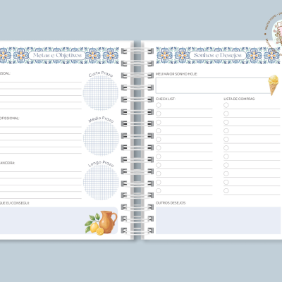 Planner Blue Mosaic