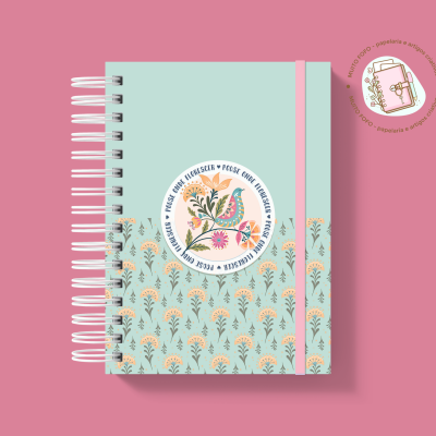 Caderno Pouse Onde Florescer