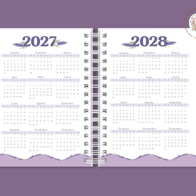 Agenda A5 Lavanda Interior