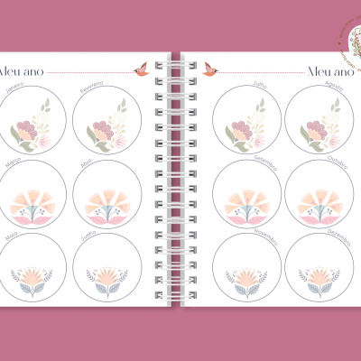Planner Birds And Flowers