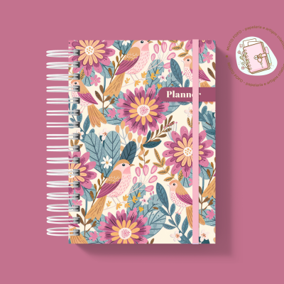 Planner Birds And Flowers