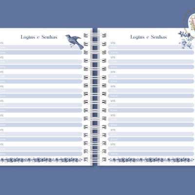Planner Floresta Azul