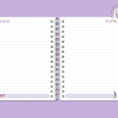 Caderno A5 Lavanda Interior
