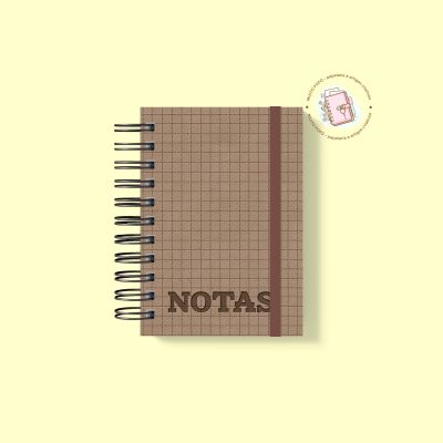 Caderno Quadrados Castanhos