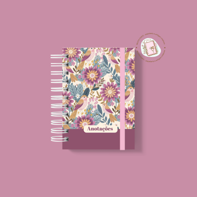 Caderno Birds And Flowers