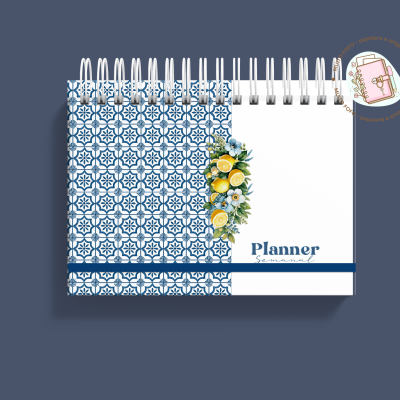 Planner Semanal Blue Mosaic