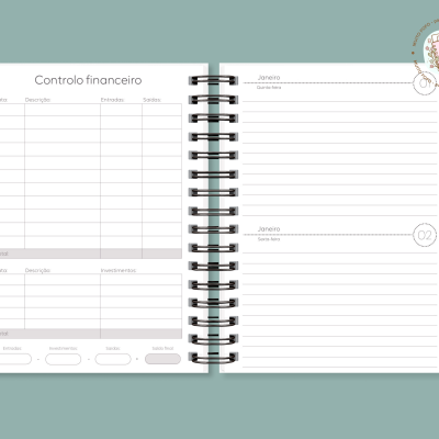 Agenda Azul com Riscas 2026