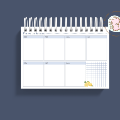 Planner Semanal Blue Mosaic
