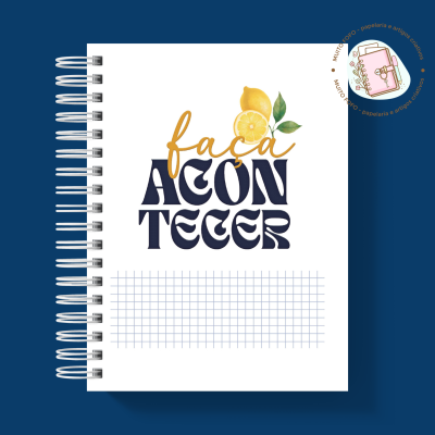 Caderno Grande Blue Garden Girl