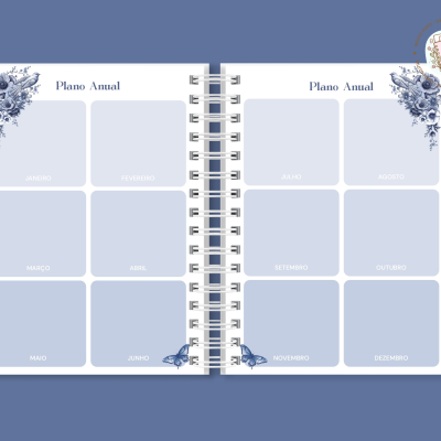 Planner Floresta Azul