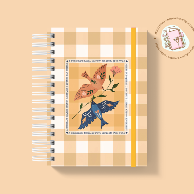 Caderno Felicidade Mora No Peito