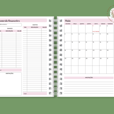 Agenda 2026 Cereja com Laço