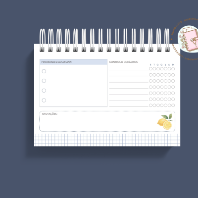 Planner Semanal Blue Mosaic