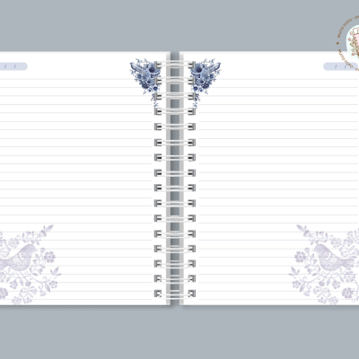 Caderno Jardin Bleu