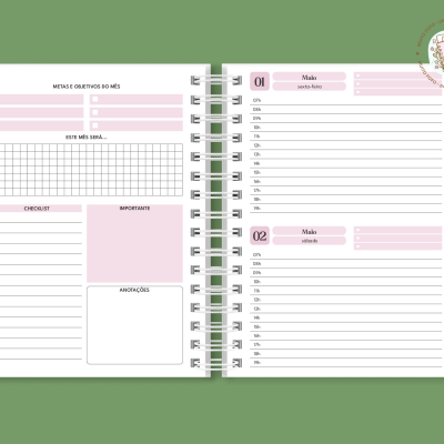 Agenda 2026 Cereja com Laço