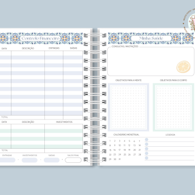 Planner Blue Mosaic