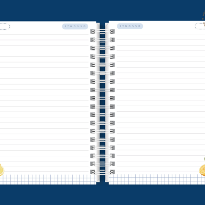 Caderno Grande Blue Garden Girl