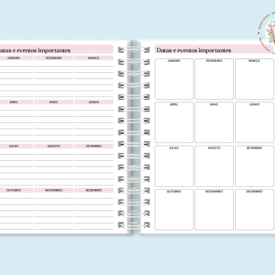 Agenda 2026 Riscas Azuis e Rosa