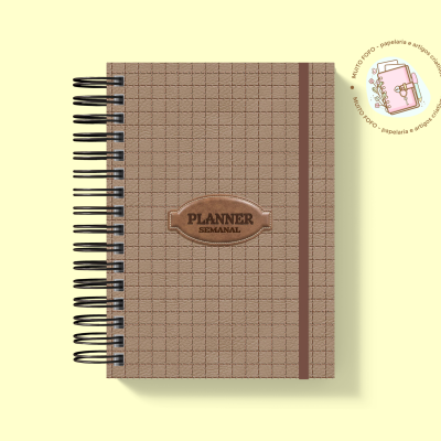 Planner Semanal Quadrados Castanhos