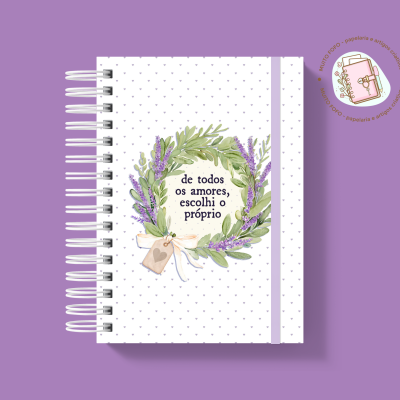 Caderno A5 Guirlanda De Lavanda