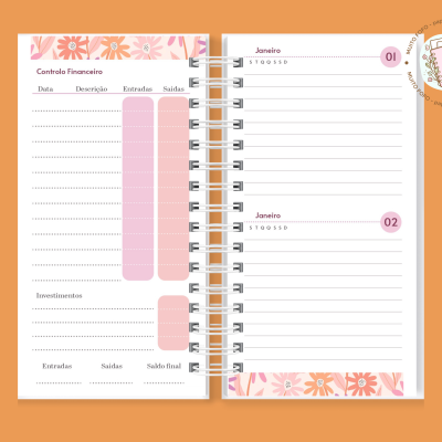 Agenda Slim Luz Interior