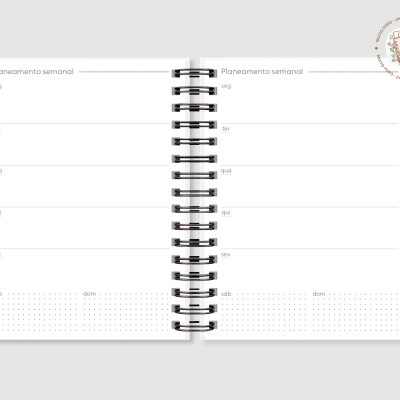 Planner Semanal Verde Castanho