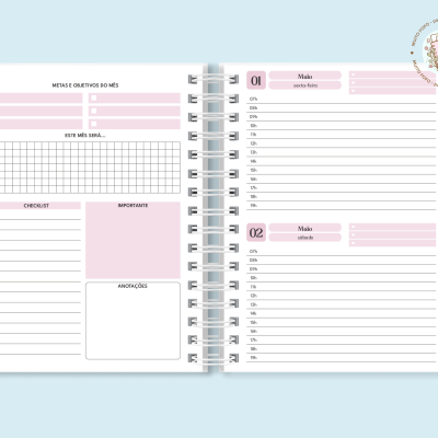 Agenda 2026 Riscas Azuis e Rosa