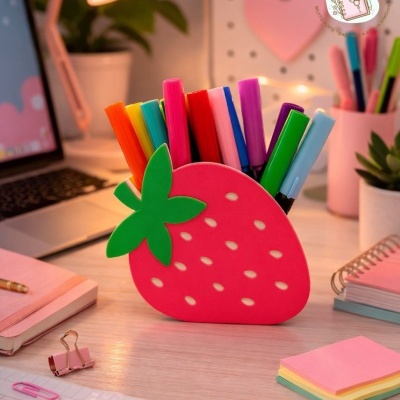 Porta Canetas Moranguinho Fofo