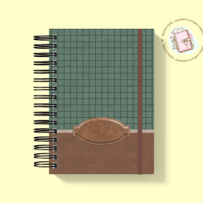 Caderno Verde e Castanho