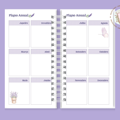 Agenda Slim Lavanda Serena