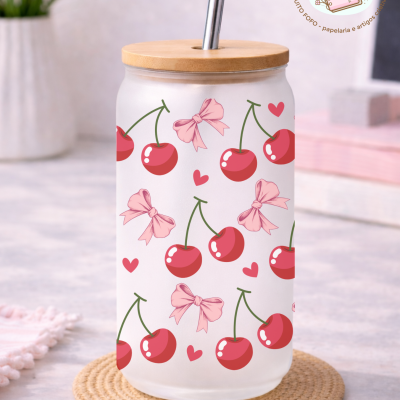 Copo Cerejas Fofas