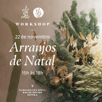 Workshop de Arranjos de Natal - 22/11 em Sintra.