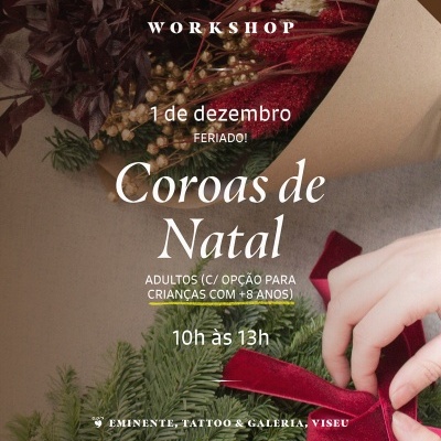Workshop de Coroas de Natal - 1/12 em Viseu