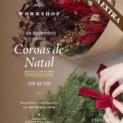 Workshop de Coroas de Natal - 1/12 em Viseu