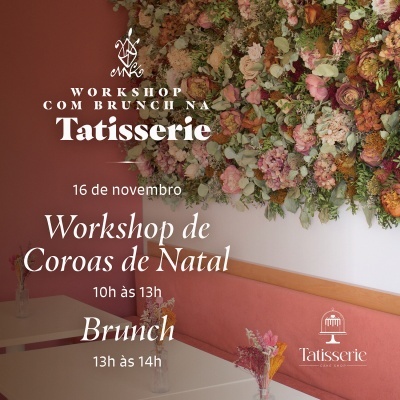 Workshop e Brunch Tatisserie - 16/11 em Tondela Workshop e Brunch Tatisserie - 16/11 em Tondela