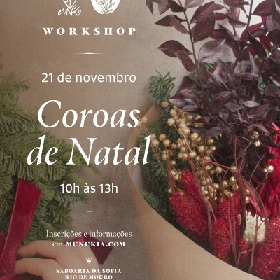 Workshop de Coroas de Natal - 21/11 em Sintra