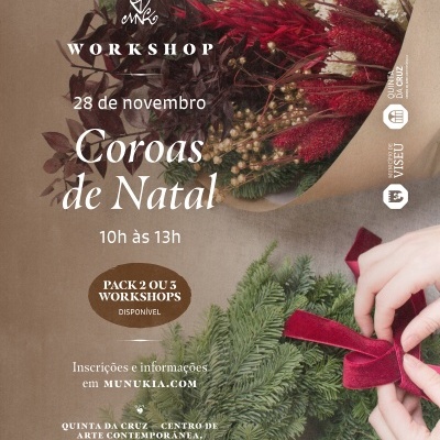 Workshop de Coroas de Natal - 1/12 em Viseu