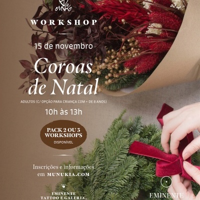 Workshop de Coroas de Natal - 15/11 em Viseu