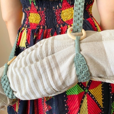 Alça em Macramé para Tapete de Ioga Toalha ou Manta Alça em Macramé para Tapete de Ioga Toalha ou Manta