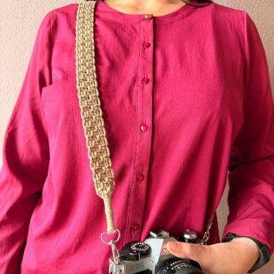 Alça em Macramé para Máquina Fotográfica ou Bolsa Alça em Macramé para Máquina Fotográfica ou Bolsa