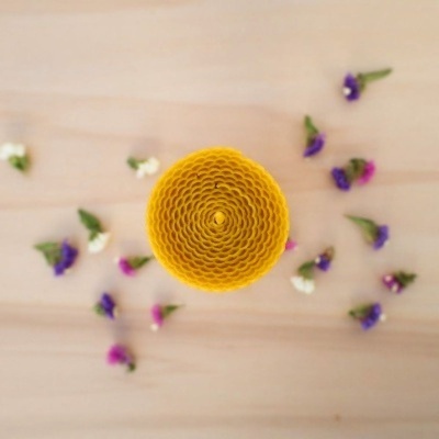 Vela de Cera de Abelha Natural Três Tamanhos