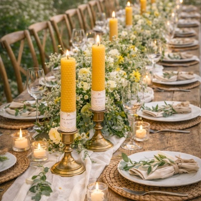 Velas de Cera de Abelha e Mel Biológicos