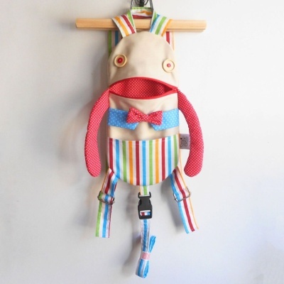 Mochila Pré-escolar Alças Ajustáveis e Guia
